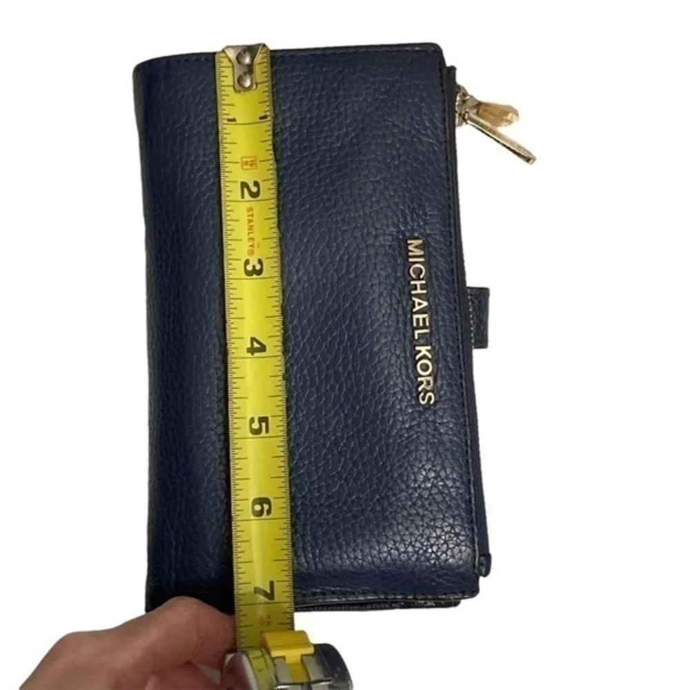 Michael kors blue leather wallet